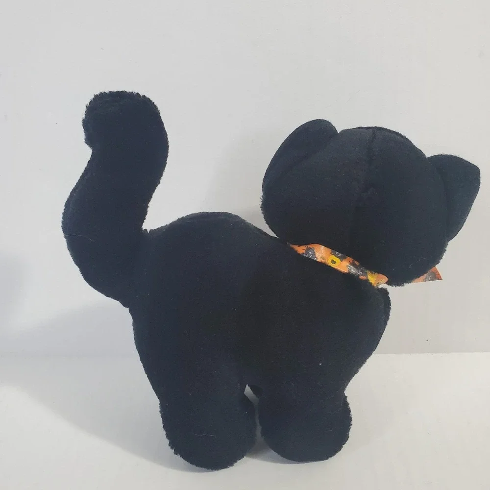 Vintage Arched‎ Back Black Cat Halloween Plush 7